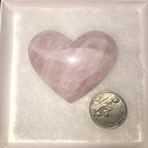 SOLD Rose quartz heart